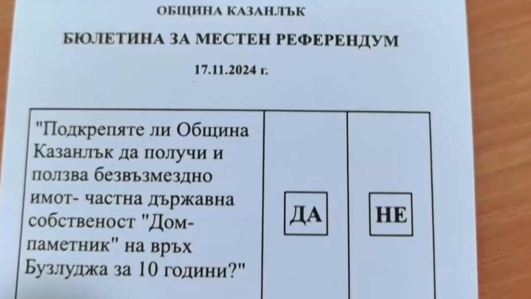 Референдумът за паметника  Бузлуджа е неуспешен Причината е ниската избирателна активност  Необходимо беше да гласуват 40 на сто