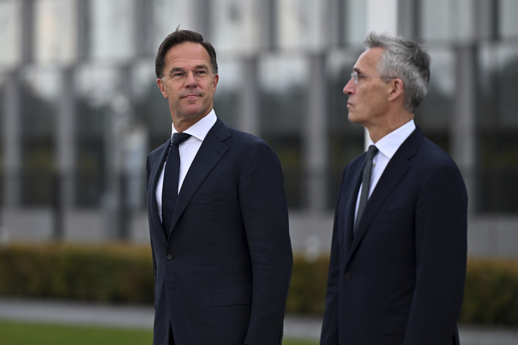 NATO Rutte Stoltenberg AP