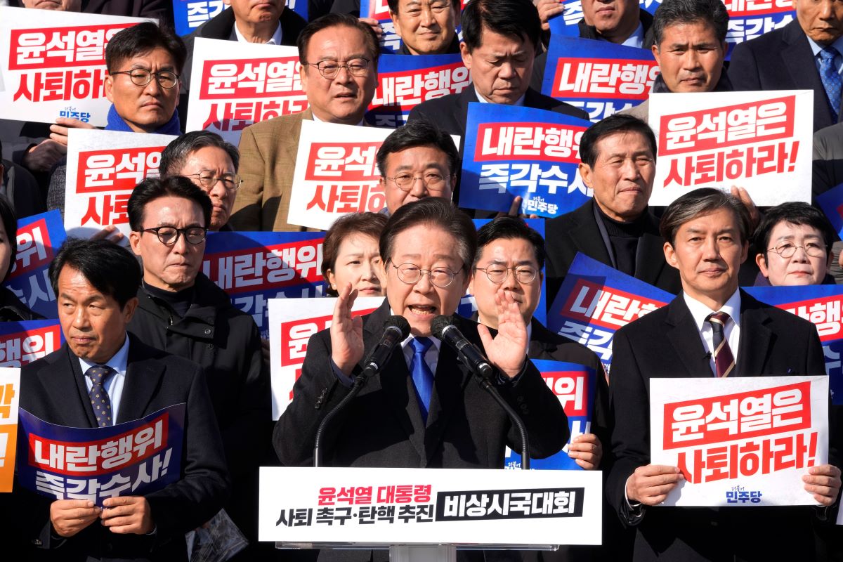 Lee Jae Myung Korea Protest Prezident AP