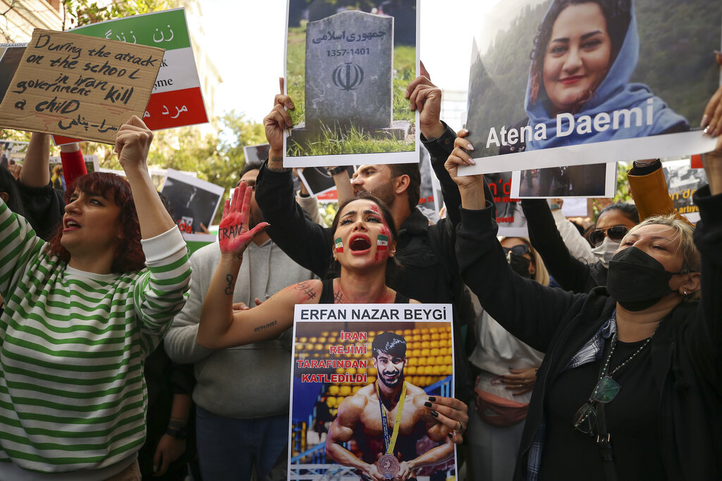 Turkey Iran Protest AP