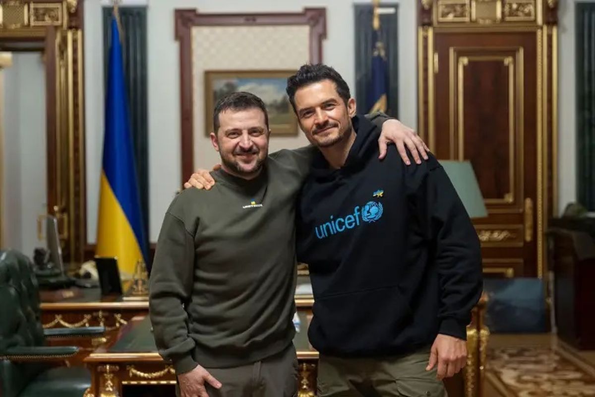 Световноизвестният актьор Орландо Блум се срещна в Киев с президента