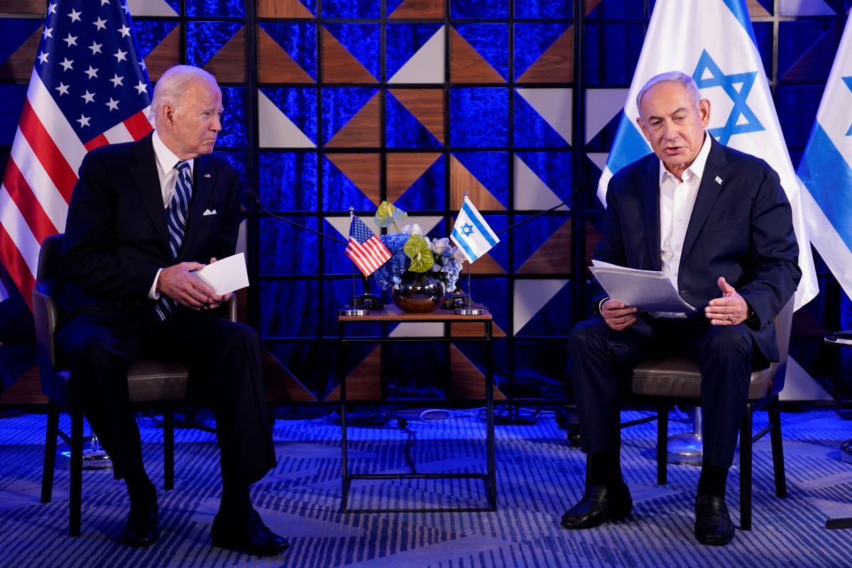 Biden Israel Palestinians Netanyahu AP