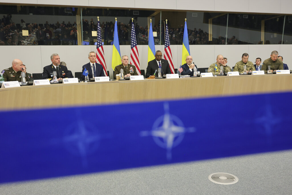 CORRECTION Belgium NATO Defense Ministers AP