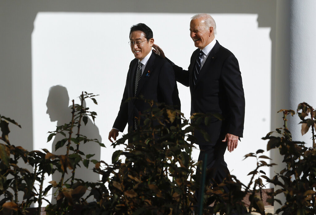 Президентът на САЩ Джо Байдън посрещна японския премиер Фумио Кишида