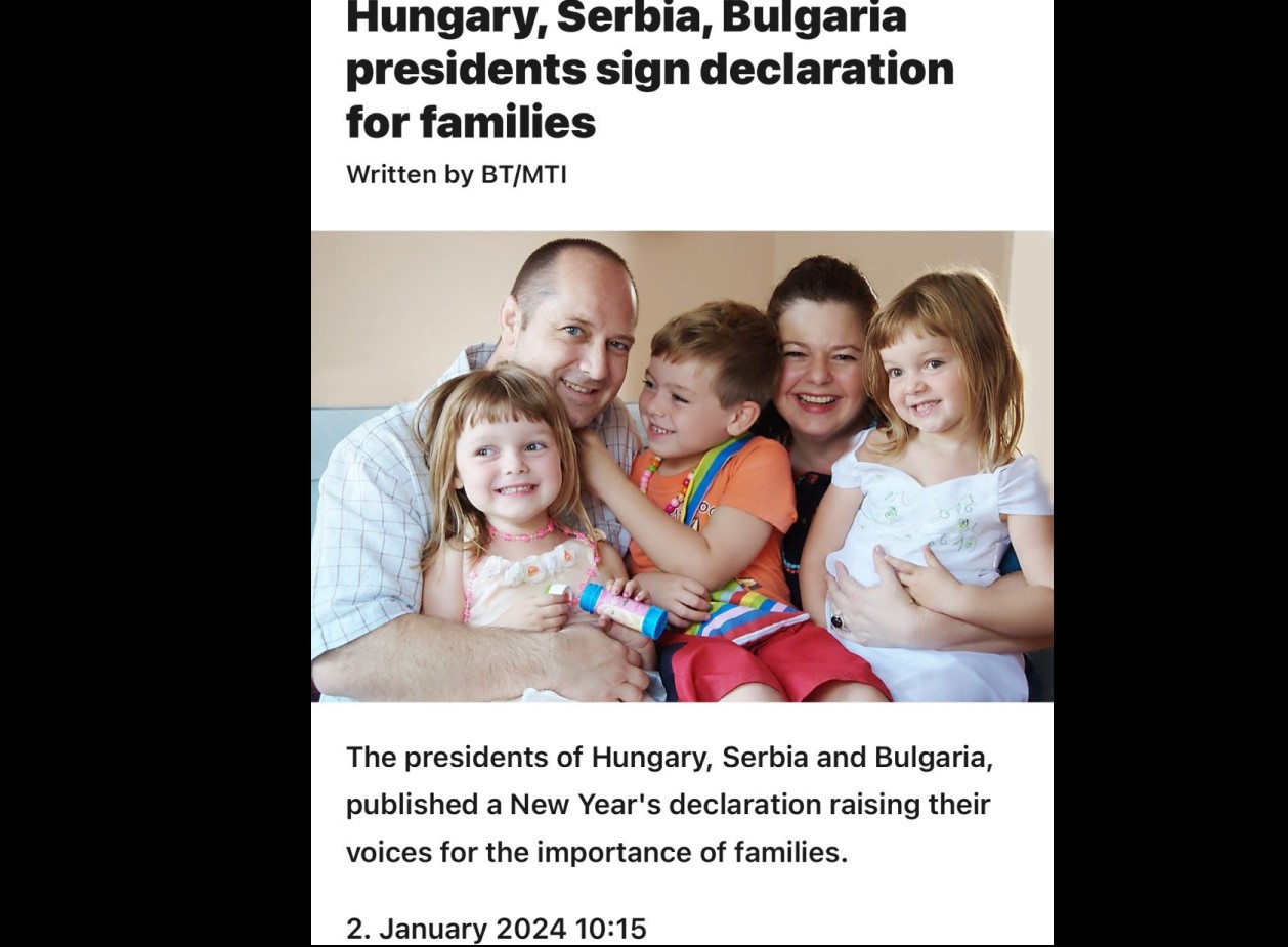 Президентите на България Унгария и Сърбия подписаха новогодишна декларация в