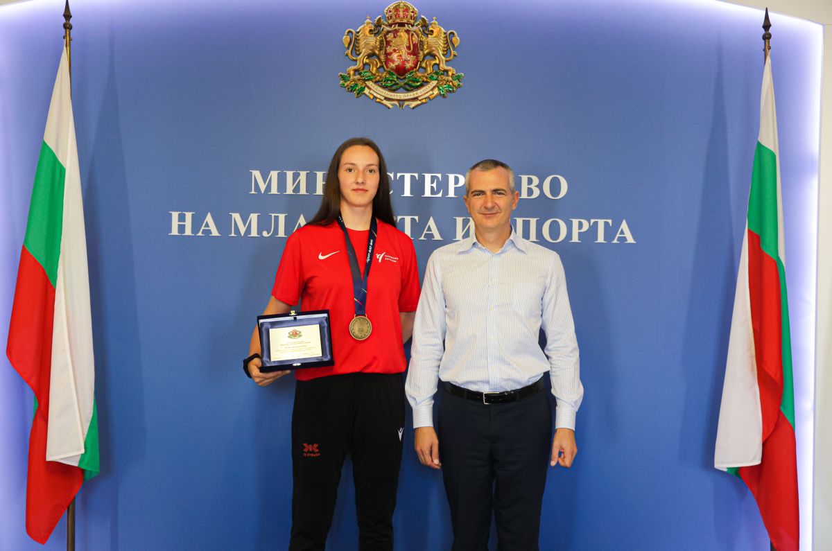 Европейският шампион по таекуондо за жени - българката Калина Бояджиева,