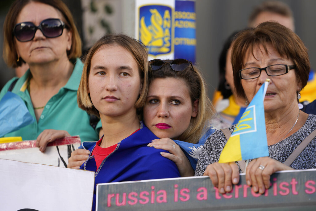 Десетки украинци се включиха в демонстрация в Букурещ, осъждайки руските