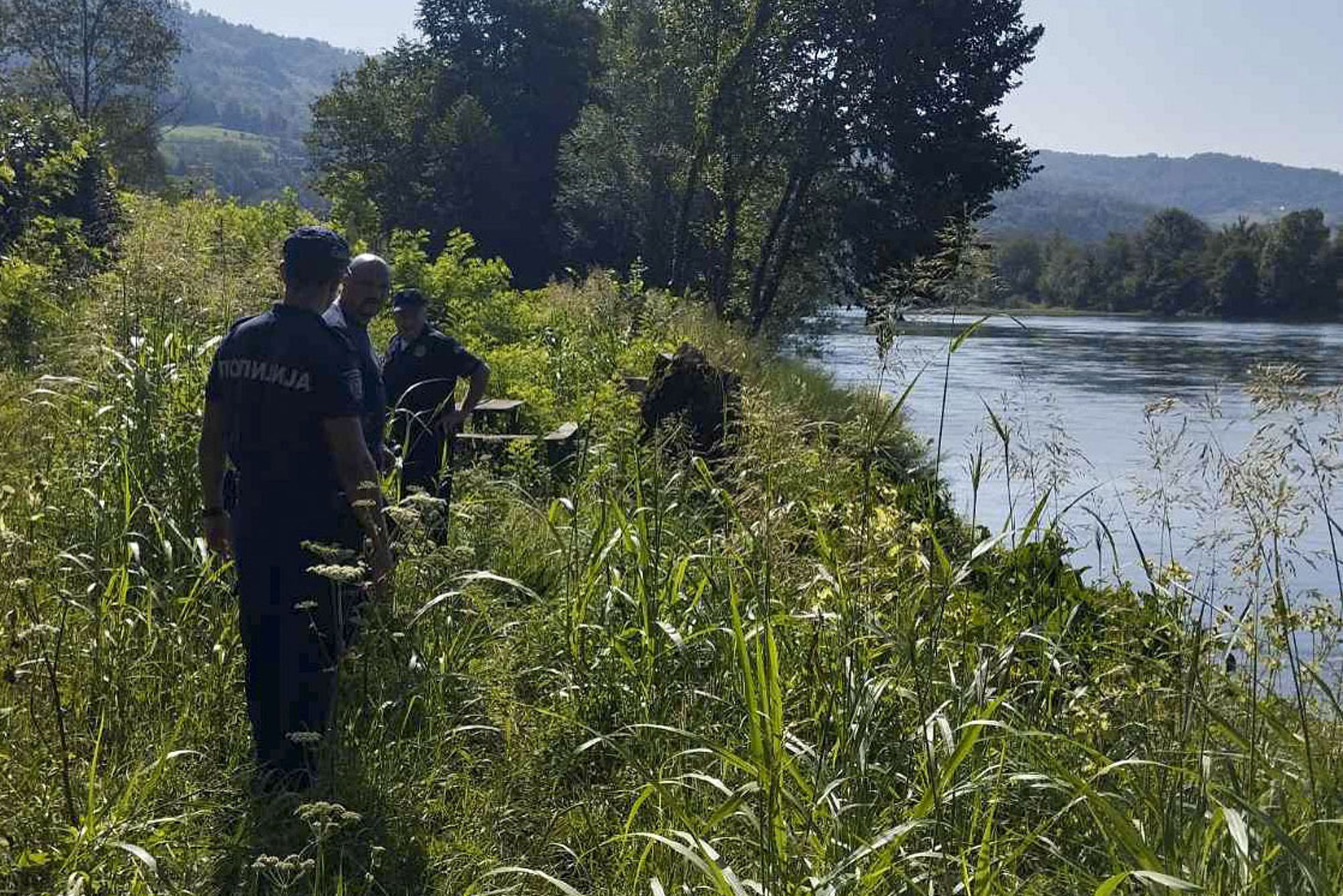 Serbia Drina Migrants AP