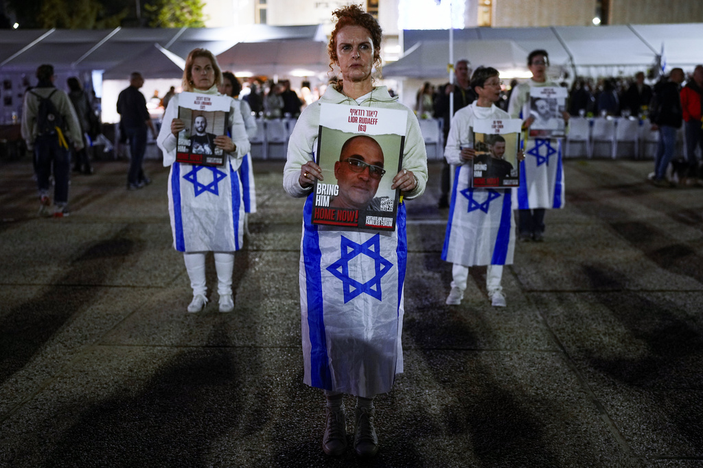 Israel Protest Hostages AP