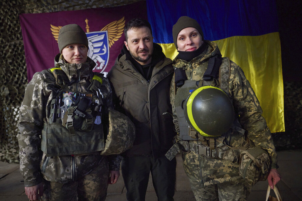 Президентът на Украйна Володимир Зеленски посети град Славянск в украинския