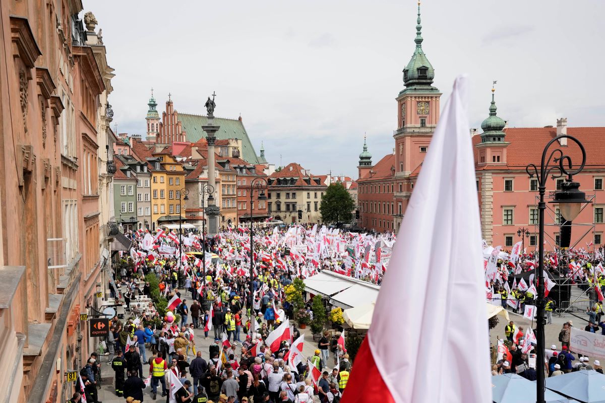 Poland Protest Farmers Fermeri Zemedelci AP