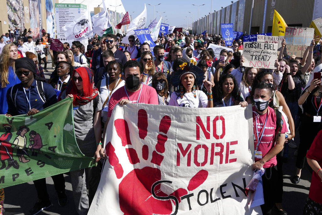 Стотици активисти протестираха на конференцията за климата COP27 в Шарм