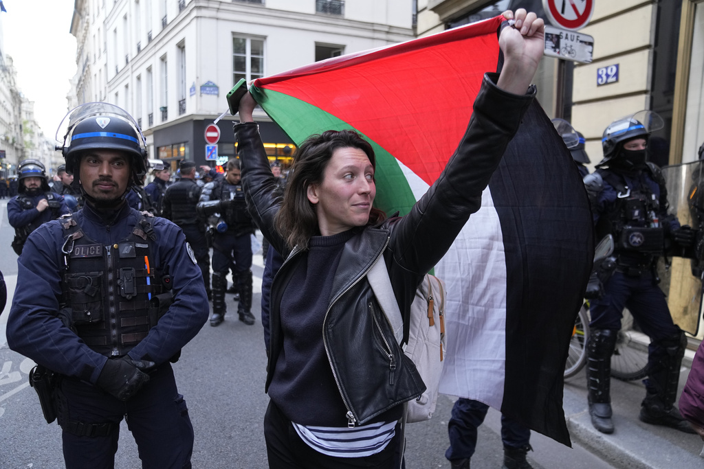 France Protest Palestine AP