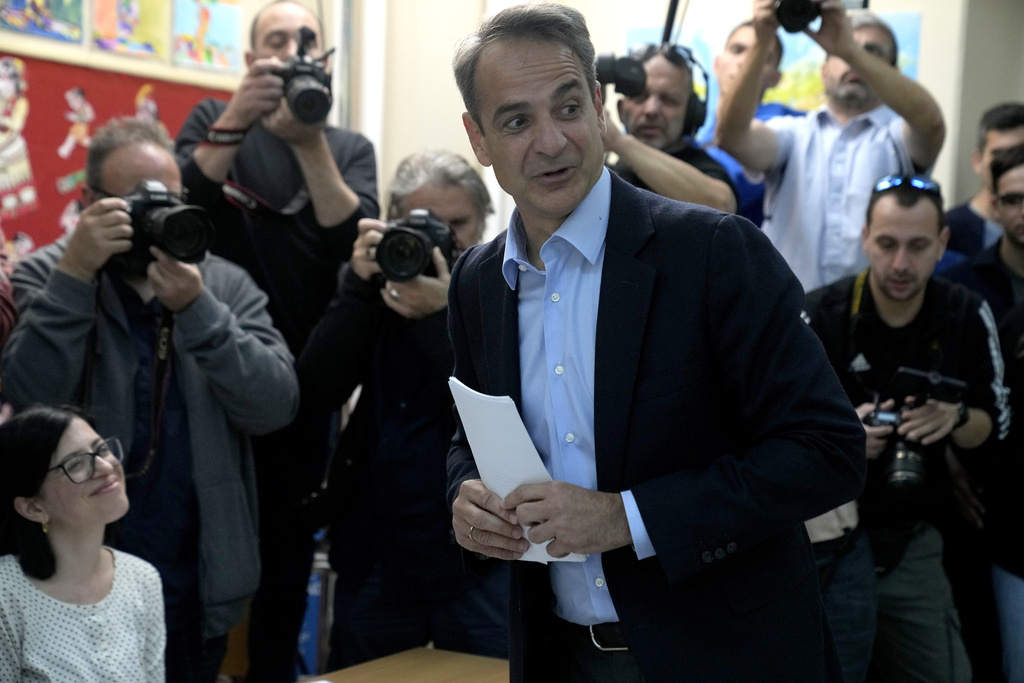 Гръцката дясноцентристка партия Нова демокрация ръководена от премиара Кириакос Мицотакис