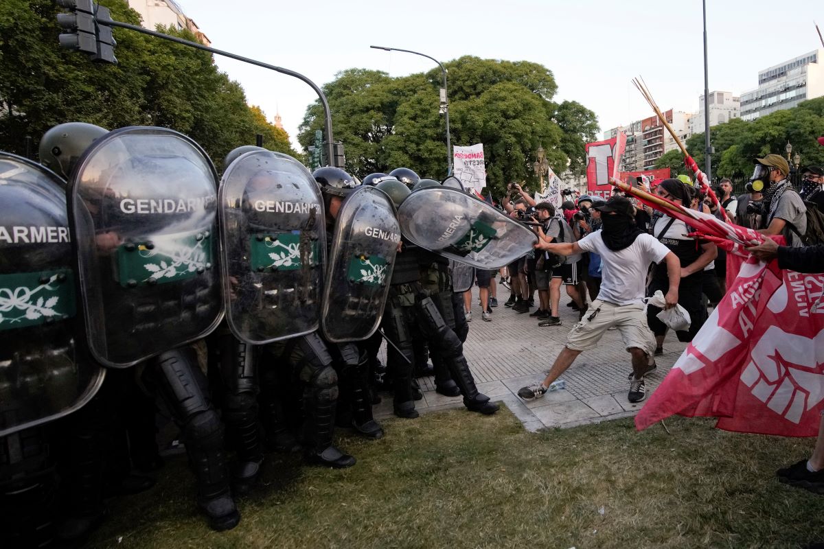 Argentina Strike Protest AP
