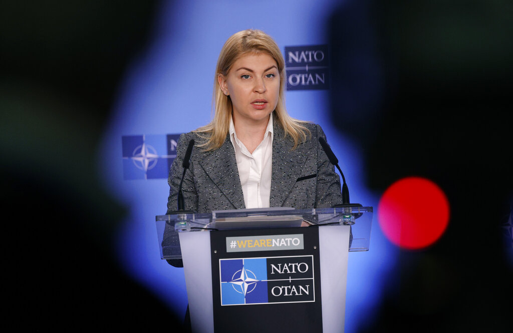 Belgium NATO Ukraine Olga Stefanishyna AP