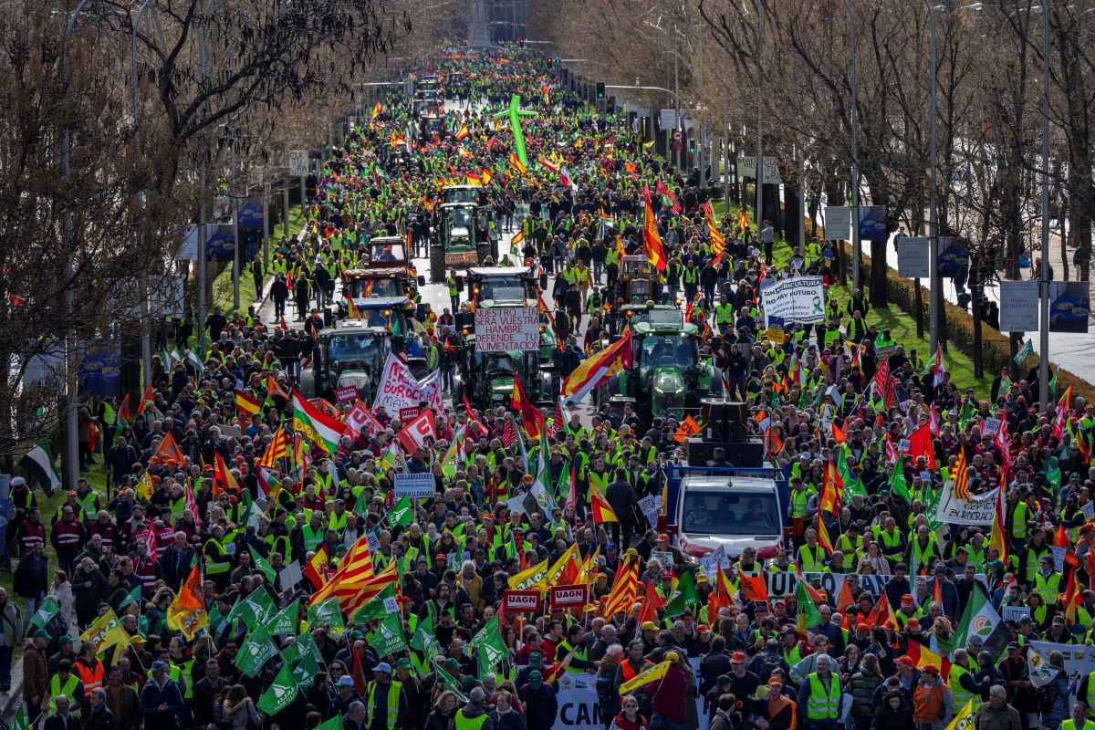 Ispania Fermeri Zemedelci Protest Spain AP