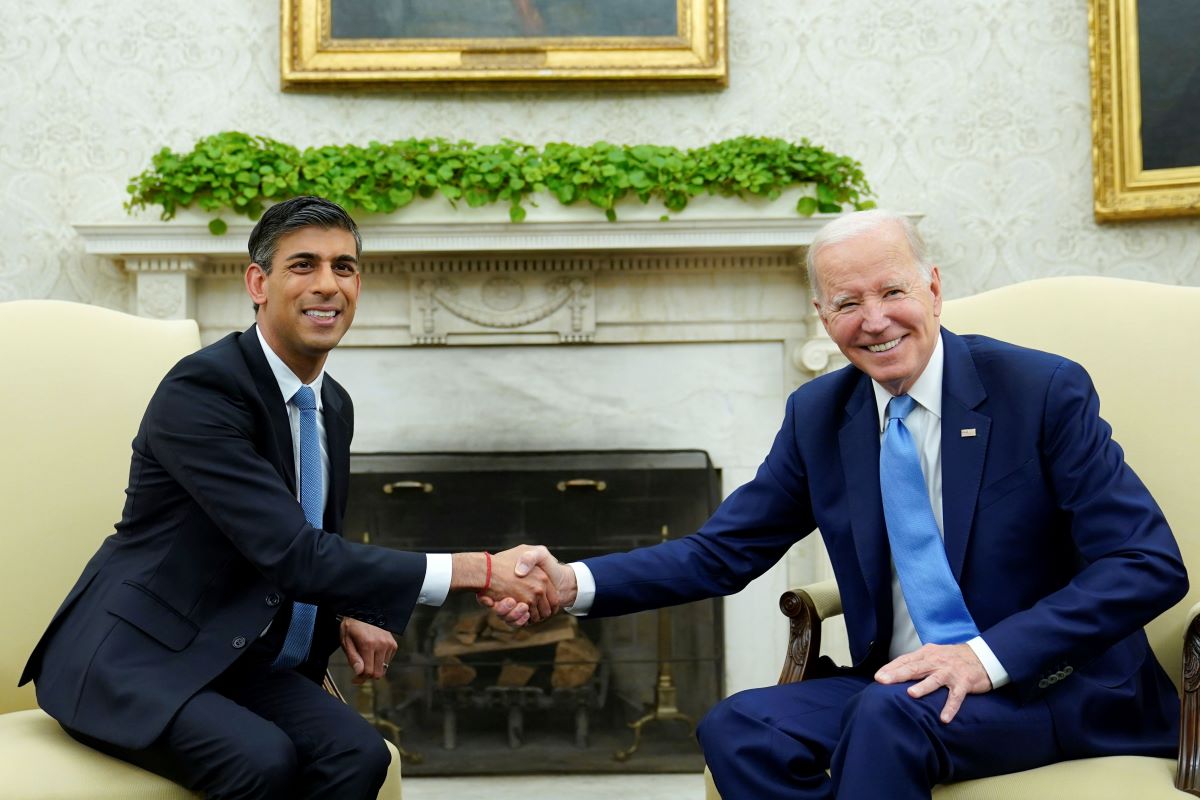 Президентът на САЩ Джо Байдън и британският министър-председател Риши Сунак