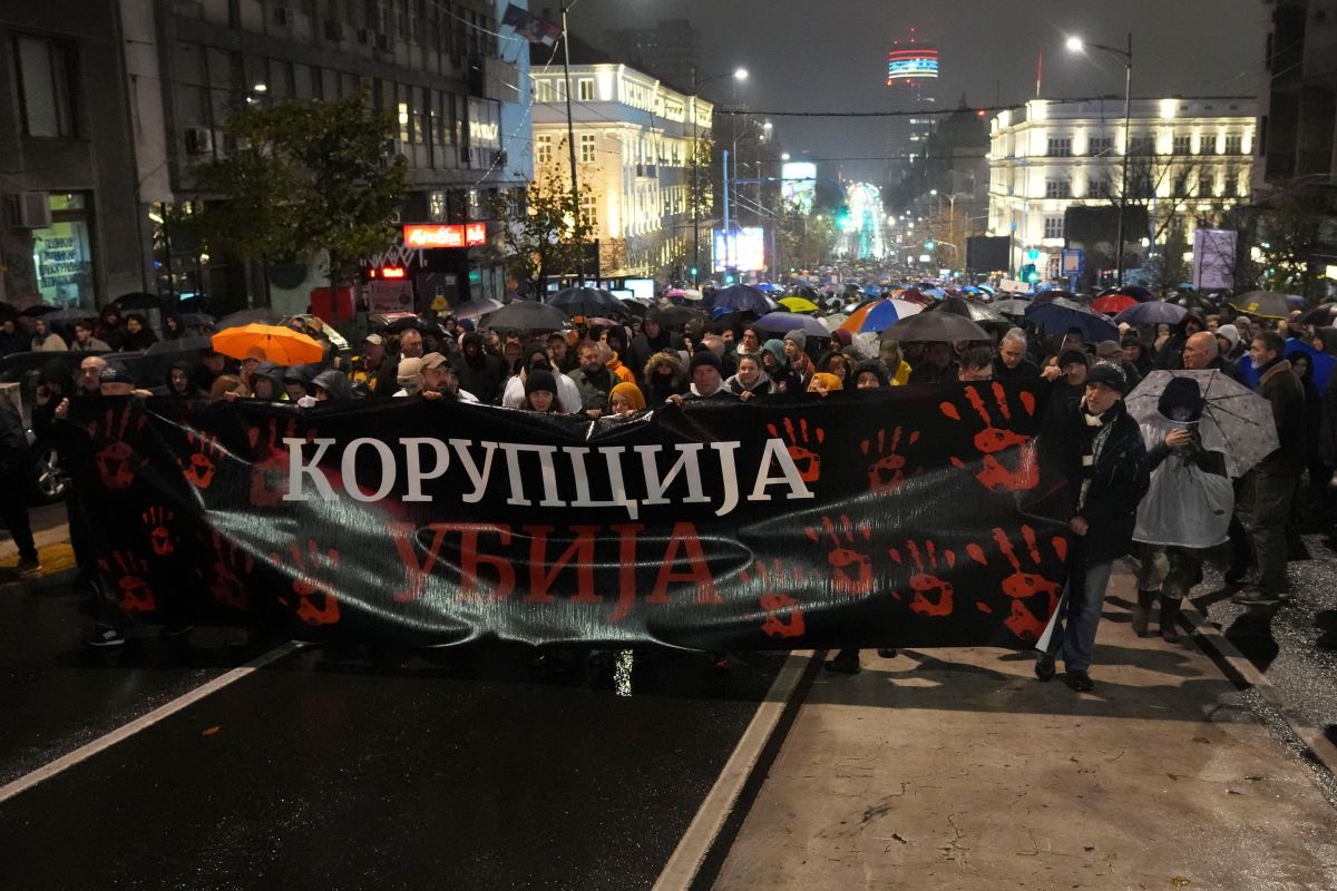 Novi Sad Protest Korupcia AP