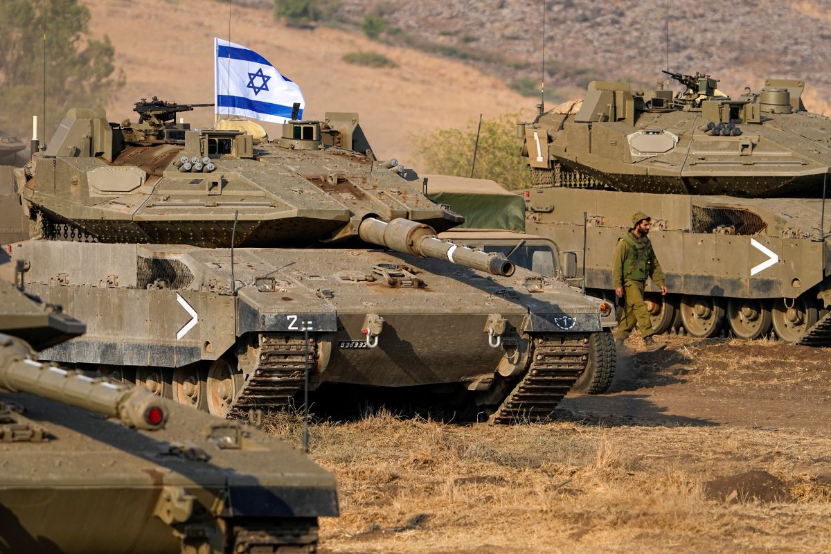 Israel Palestinians Weapons Tankove AP
