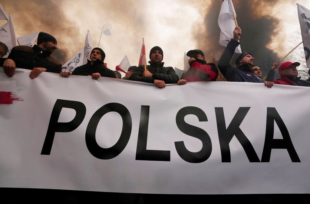 Poland Zemedelci Protesti AP