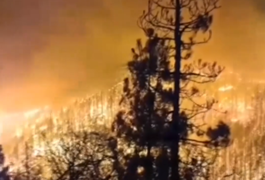 Пожар избухна в национален парк на испанския остров Тенерифе и