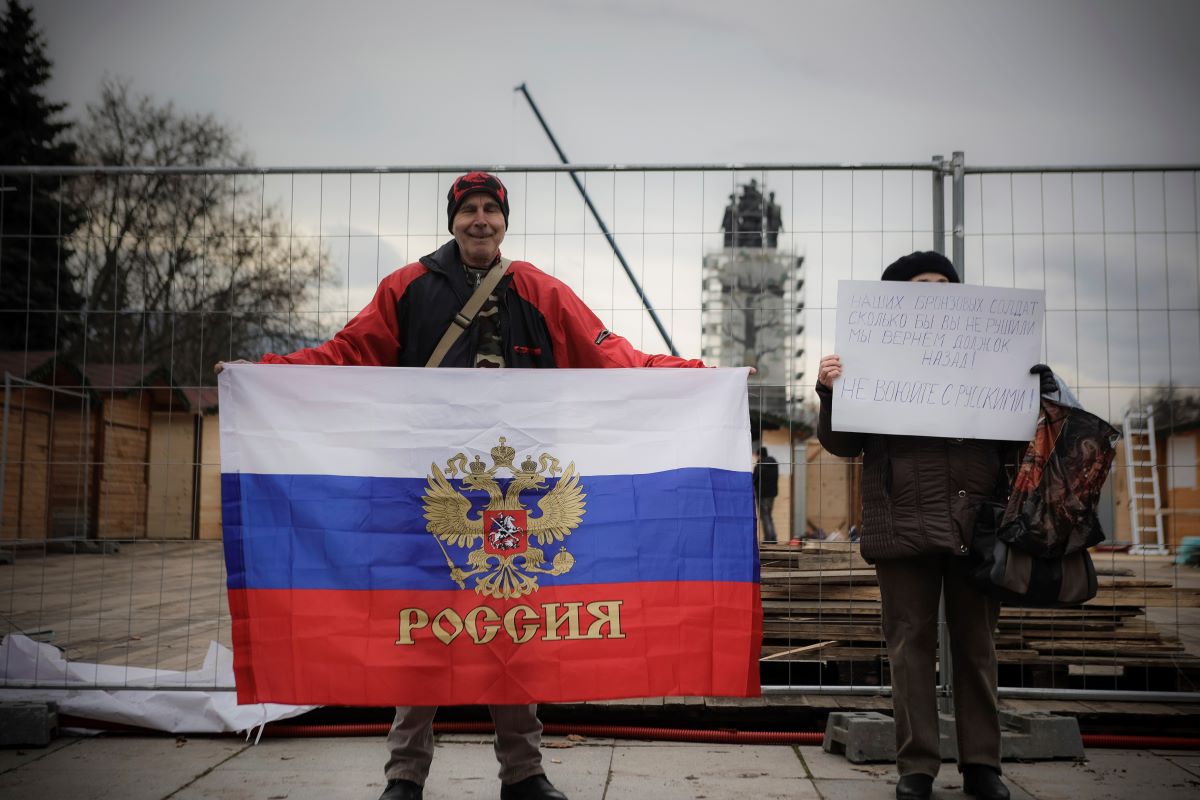 Protest MOCHA PSA Rusofili Rusko Zname AP