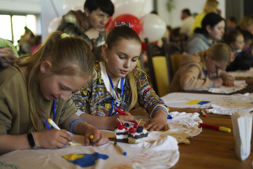 Russia Ukraine Children AP