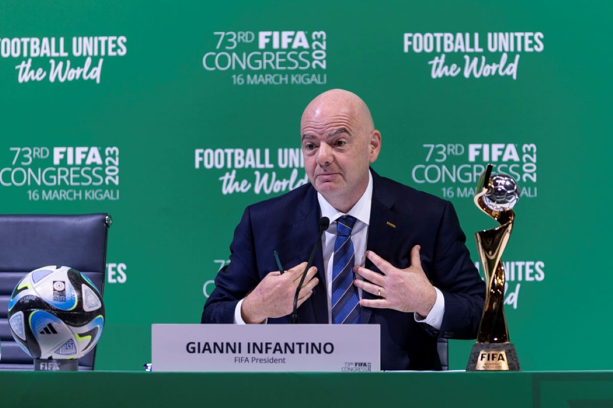 FIFA President Futbol Gianni Infantino AP