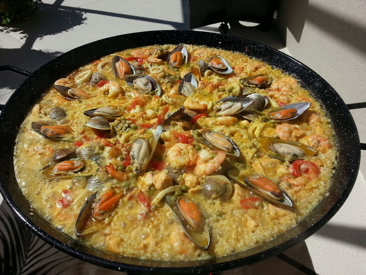 Paella Spain Hrana Food Pixabay