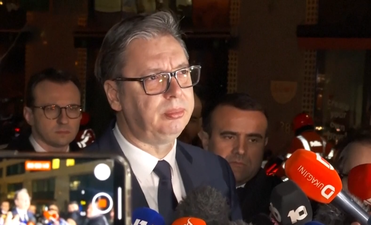 Президентът на Сърбия Александър Вучич премиерът на Косово Албин Курти