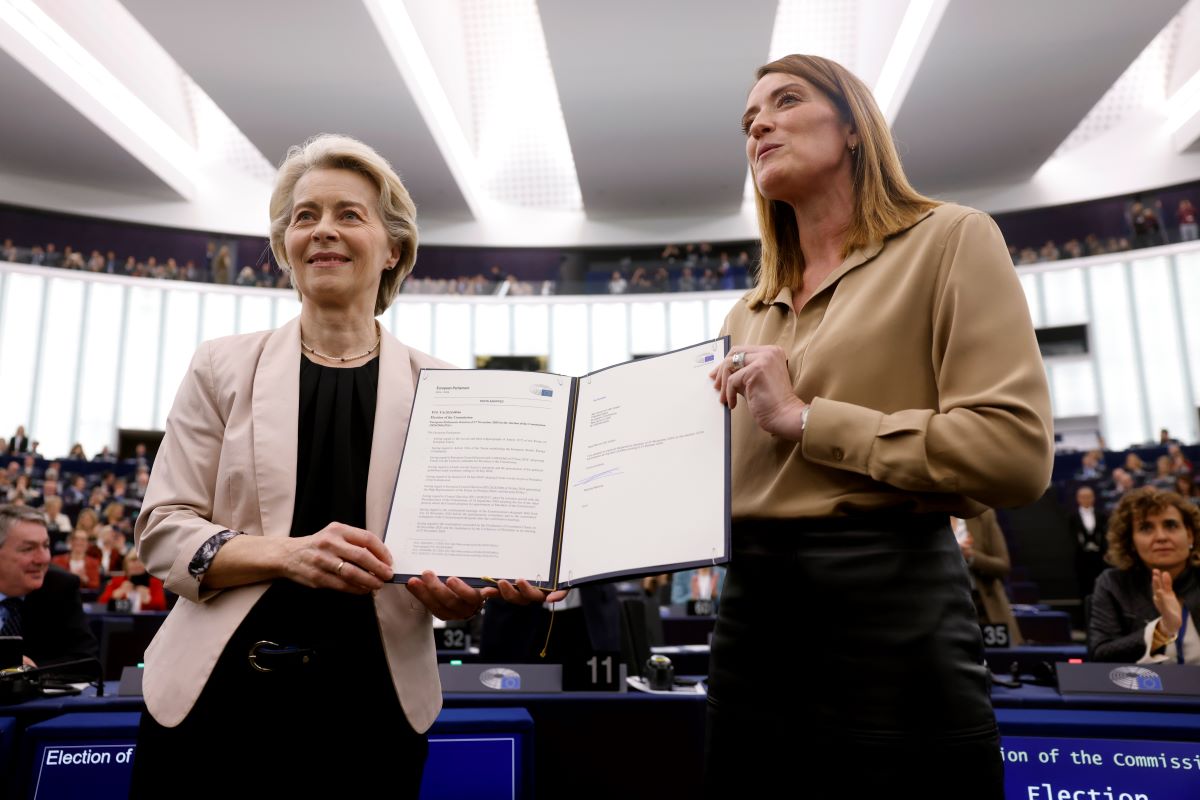 Ursula Von Der Leyen European Parliament President Roberta Metsola AP